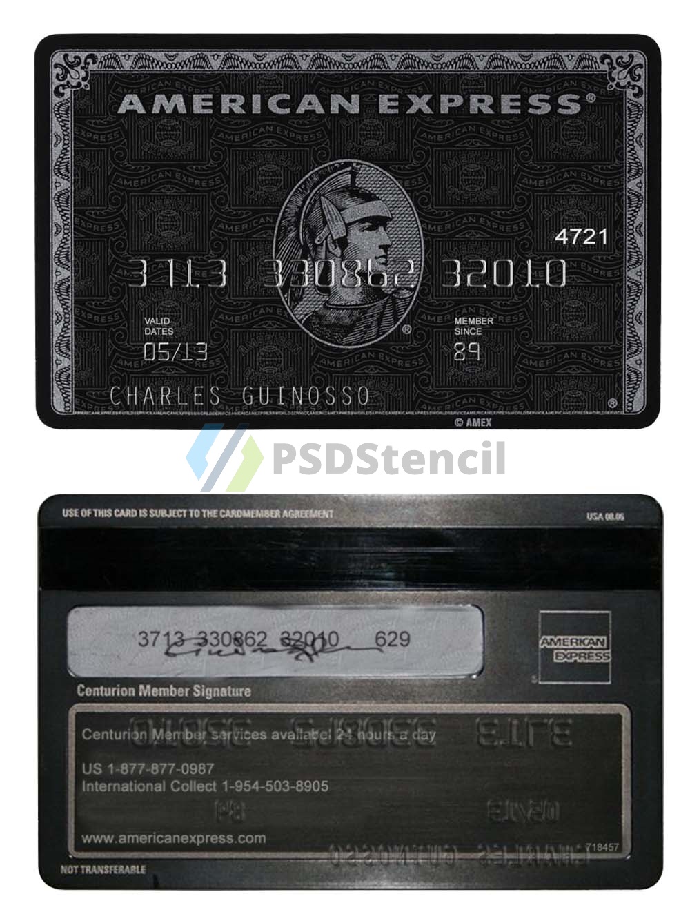 American Express/AMEX Black Credit Card美国运通黑卡PS/PSD模板