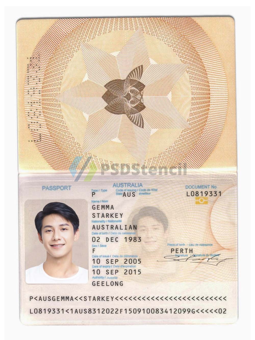 澳洲|Australia Passport澳大利亚护照PS/Photoshop/PSD模板(V1版)