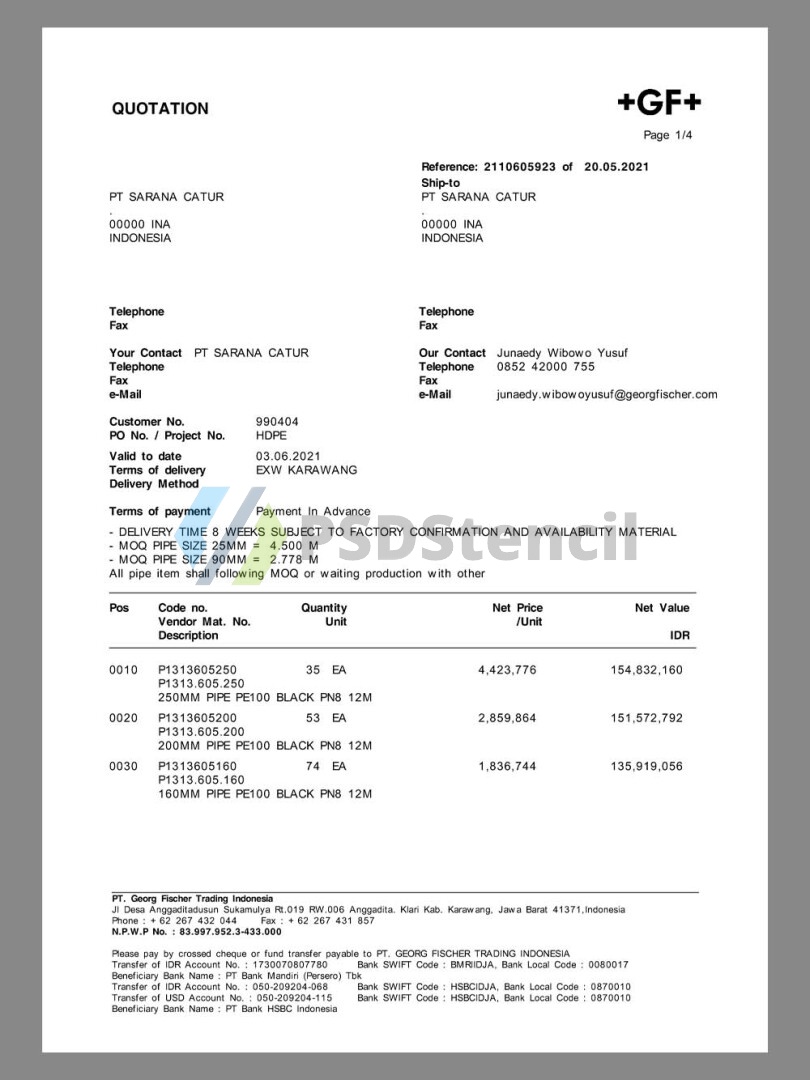 +GF+ Buy Pipe Shopping Invoice消费购物账单/KYC地址证明pdf模板